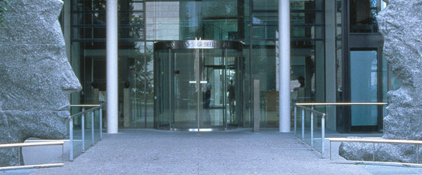 Main entrance of the General Administration of the Max Planck Society in Munich